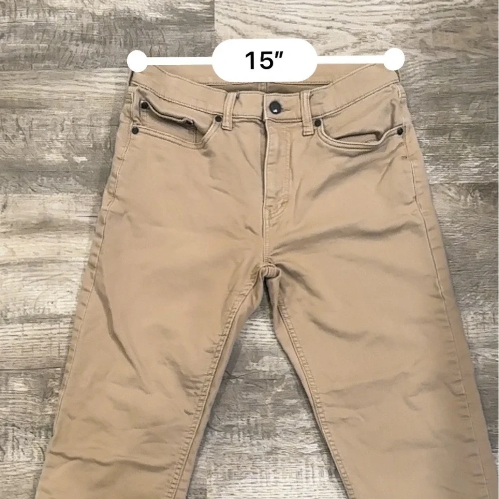 Banana‎ Republic Mens 32x32 Tan Khaki 5-Pocket Chino Pants Slim Straight Stretch